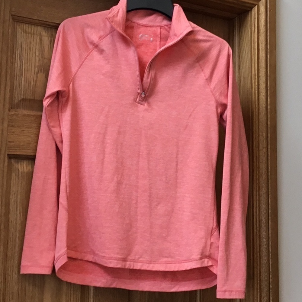 Jockey pink quarter zip pullover. Women’s size small - Picture 2 of 8